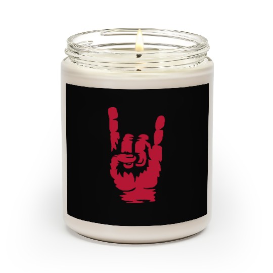 Cool heavy metal hand Scented Candles
