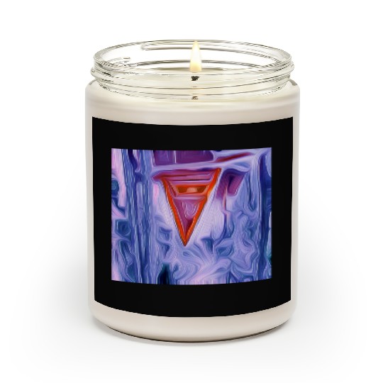 triangle digital art abstract painting Scented Candles