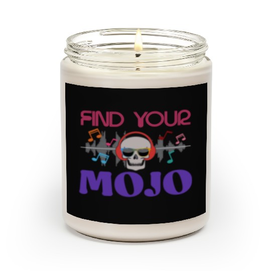 Find Your Mojo Colorful Violet Pink Retro Font Scented Candles