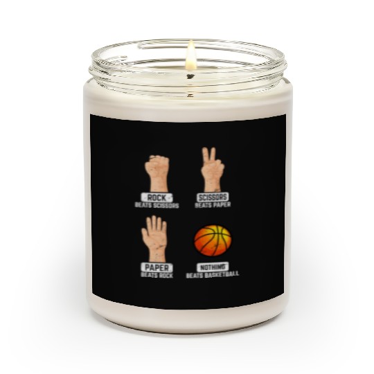 Rock Paper Scissors Nothing Beats Basketball Playe Scented Candles