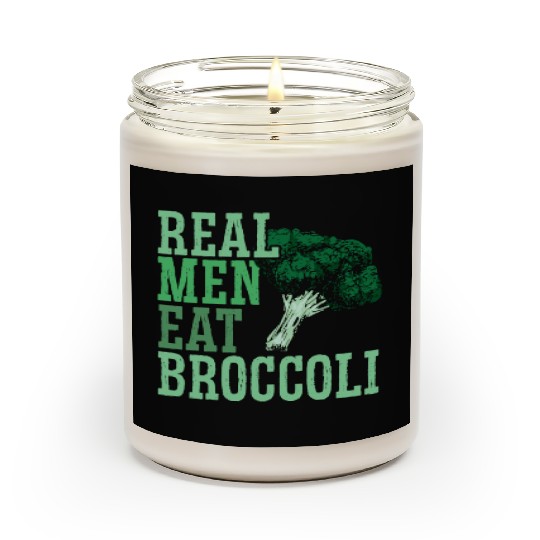 Real Men Eat Broccoli Broccoholic Vegetable Vegan Scented Candles