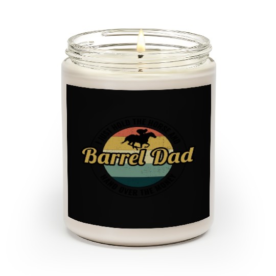 Barrel Racer Racing Horse Riding Dad Fathers day Scented Candles
