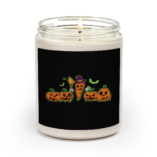 Happy Halloween Carrot Pumpkin Trick Or Treat Scented Candles