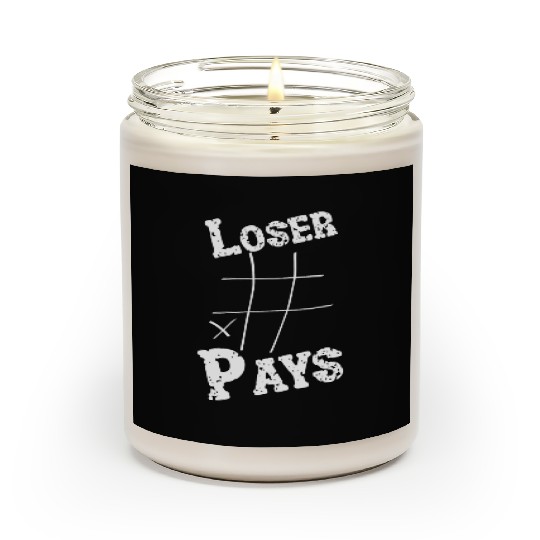Loser Pays tic tac toe game white Scented Candles