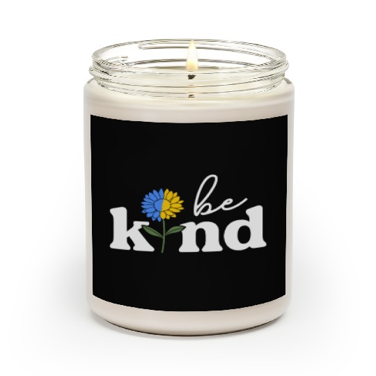 Be Kind Yellow Blue Sunflower World Down Syndrome Scented Candles