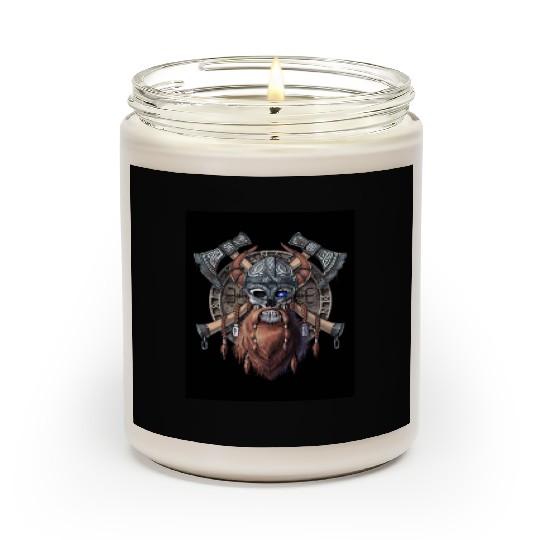 Viking Warrior Skull Scented Candles