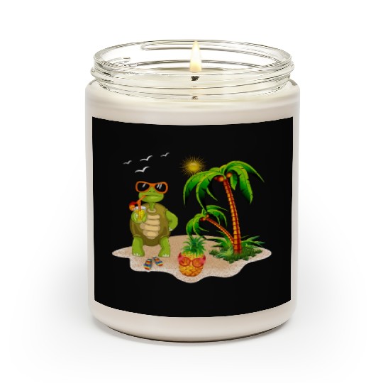 Summer Turtle With Pineapple Scented Candles