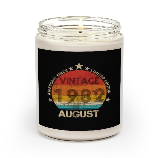40th Birthday Gifts Awesome Since August 1982 40 Scented Candles