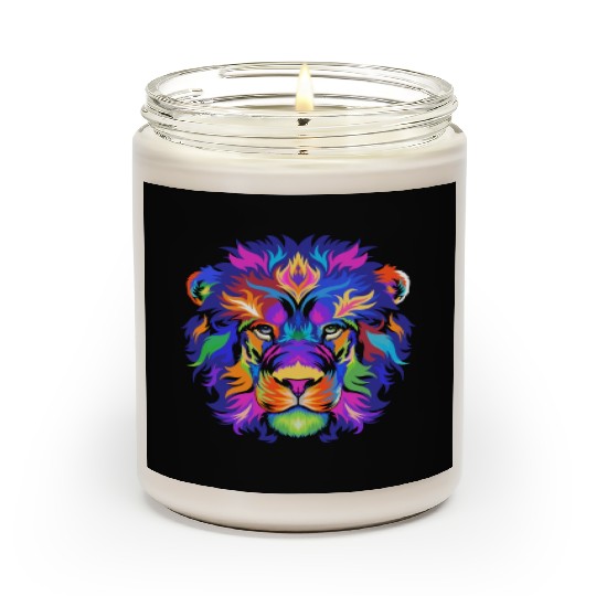 Colorful lion Scented Candles