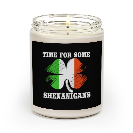 Irish Flag Clover Time For Some Shenanigans Scented Candles
