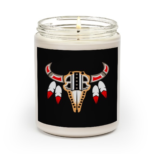Native American Buffalo Skull for Tribal Art Lover Scented Candles