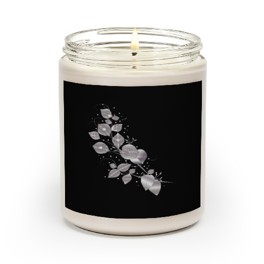 noble leaf tendril in metallic silver look Scented Candles