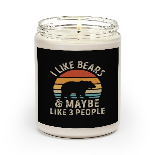 I Like Bears and Maybe 3 People Retro Sunset Vinta Scented Candles