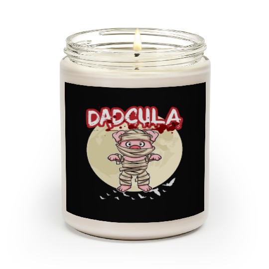 Dadcula Dracula Vampire Dad Funny Halloween Party Scented Candles
