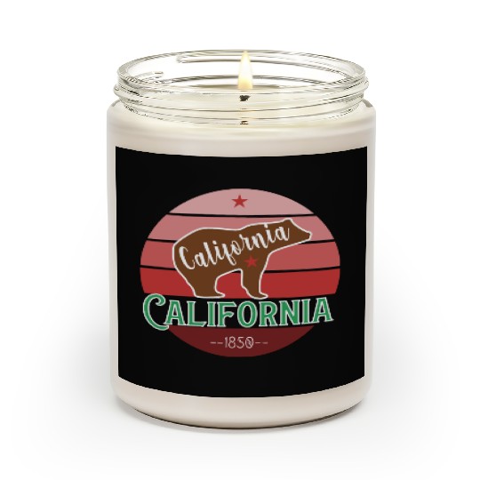California Bear Flag Scented Candles