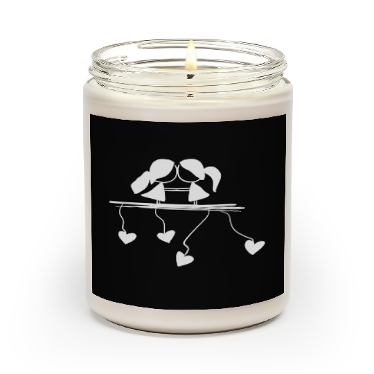 lesbian couple love symbol Scented Candles