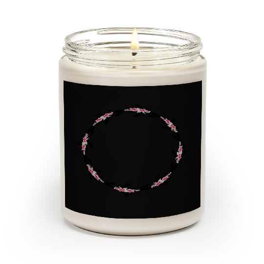 circle koi fish nishikigoi Scented Candles