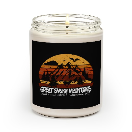 Great Smoky Mountains Cherokee Nc Vintage Souvenir Scented Candles