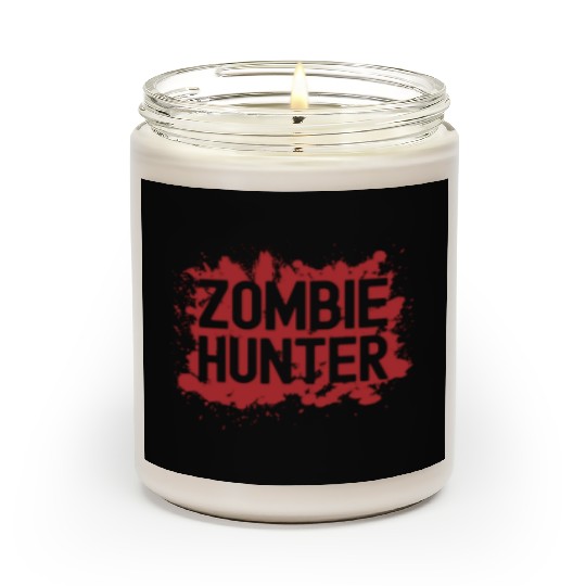 Zombie Hunter Creepy Scary Blood Splatter Zombies Scented Candles