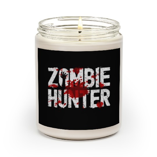 Zombie Hunter Creepy Scary Blood Splatter Zombies Scented Candles