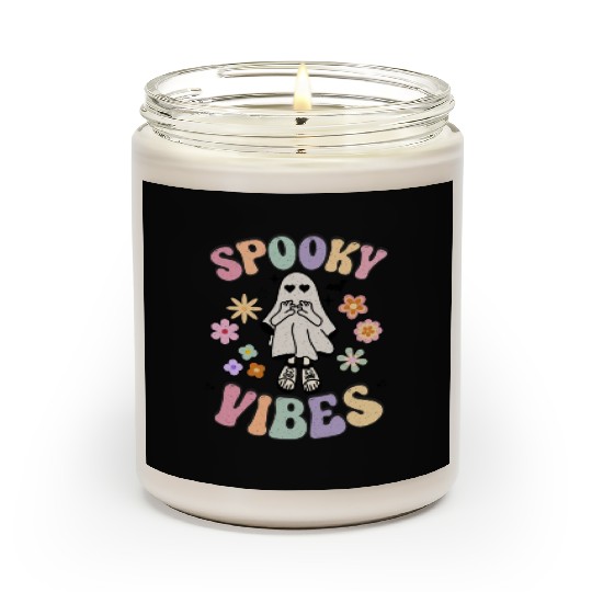 Spooky Season Retro Vintage Floral Halloween Scented Candles