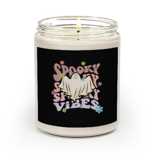 Spooky Season Retro Wavy Halloween Ghost Scented Candles