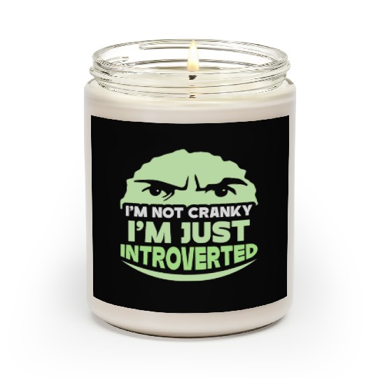 I'm Not Cranky - I'm Just Introverted Introvert Scented Candles