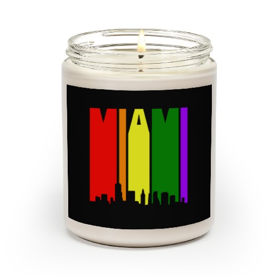 Miami Gay Pride Rainbow Scented Candles