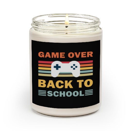 Game Over Back To School Funny Video Gamer Gaming Scented Candles