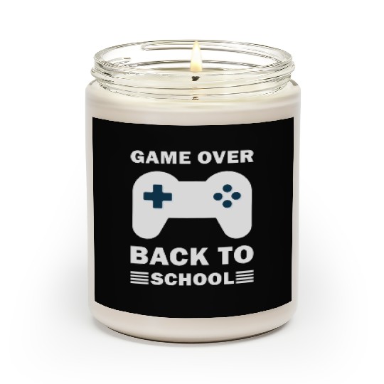 Game Over Back To School Funny Video Gamer Gaming Scented Candles