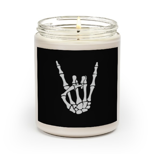 Happy Halloween Skeleton Hand FunnyTrick or treat Scented Candles