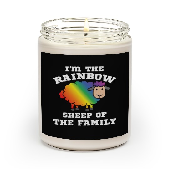 LGBT Gay Pride Lesbian Rainbow Sheep of the Family Scented Candles