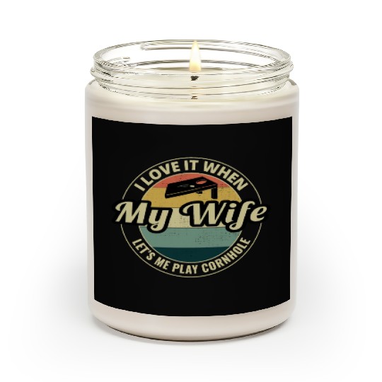 Cornhole Bean Bag Toss Lawn Game Husband Wife Scented Candles