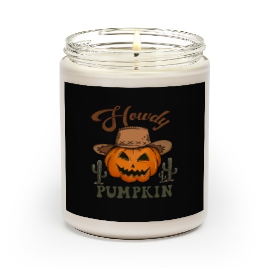 Fun Halloween Designs Howdy Pumpkin Scented Candles