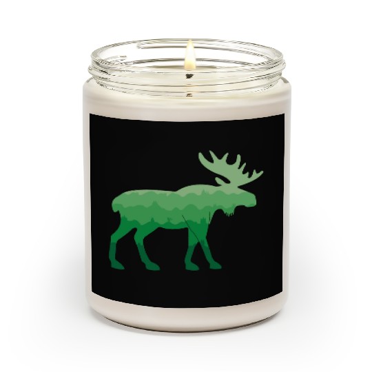 Moose and Mountain Biker (Green) Scented Candles