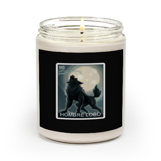 Hombre Lobo Werewolf Card Mexican Lottery Scented Candles