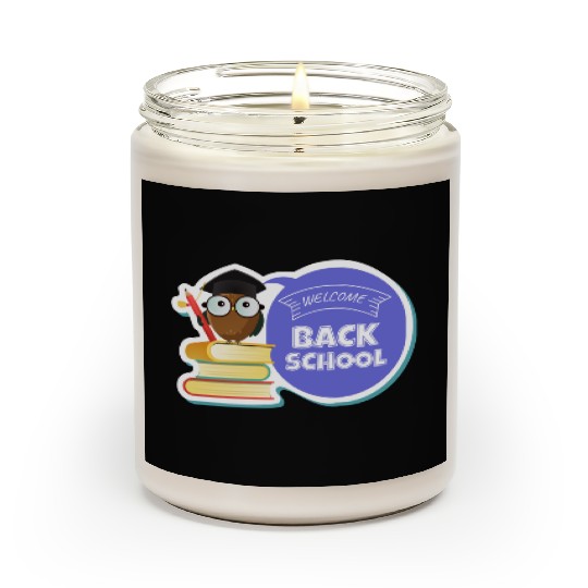 Back to School Sticker Scented Candles