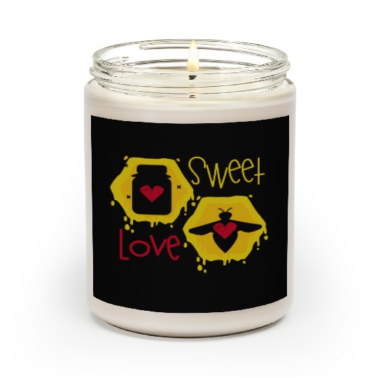 Sweet love yellow honey bee Scented Candles