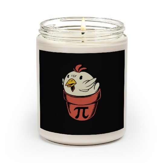 Chicken Pot Pi Funny Pi Day Pun Math Pi Day Scented Candles