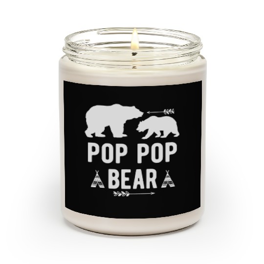 Pop Pop Bear Arrow Grandpa Bear Grandparents Scented Candles