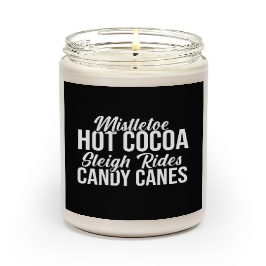 Mistletoe Hot Cocoa Sleigh Rides Candy Canes Scented Candles