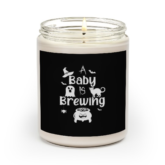 A Baby Is Brewing Maternity Halloween Women Funny Scented Candles