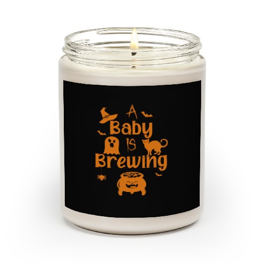 A Baby Is Brewing Maternity Halloween Women Funny Scented Candles