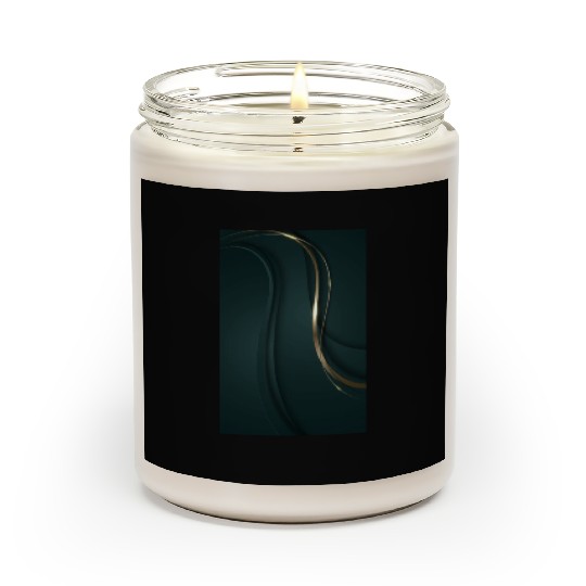 Luxury Elegant Metallic Green Wave Scented Candles