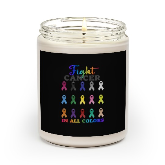Cancer Sucks In Every Color Fighter Fight Support Scented Candles