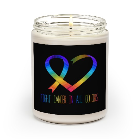 Cancer Sucks In Every Color Fighter Fight Support Scented Candles