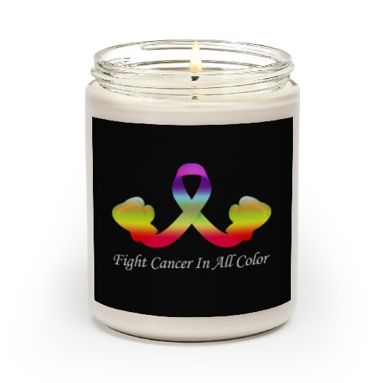 Cancer Sucks In Every Color Fighter Fight Support Scented Candles