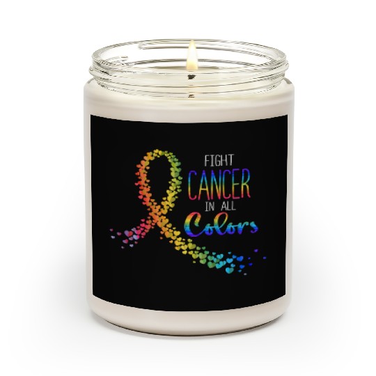 Cancer Sucks In Every Color Fighter Fight Support Scented Candles