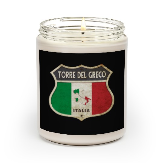 Torre del Greco Italy coat of arms flags design Scented Candles