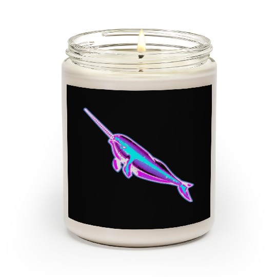 Synthwave Narwhal Scented Candles